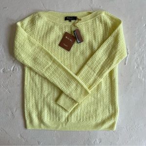 Loro Piana brand new yellow sweater boatneck top